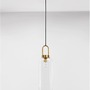 Válec - NV 9241160 Závěsné svítidlo IRVINE čiré sklo černý kabel mosazný zlatý kov E27 1x12W 230V IP20 bez žárovky - NOVA LUCE - foto 3