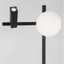 Stojací lampy - NV 9919532 Stojací lampa JOLINE černý kov a hliníkbílé opálové sklo vypínač na těle LED 6W Samsung 1x3W 230V 3200K čtecí lampička IP20 - NOVA LUCE - foto 3