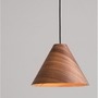 Kónická - NV 9125062 Závěsné svítidlo WERA dřevo barvy tmavý ořech tmavě hnědý textilní kabel dřevěná rozeta E27 1x12W 230V IP20 bez žárovky - NOVA LUCE - foto 3