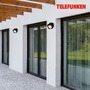 Nástěnná - TF 322005TF TELEFUNKEN LED venkovní nástěnné svítidlo, ochrana proti stříkající vodě, bez vypínače, 3000K teplá bílá, černé - BRILONER - foto 3