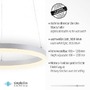Kruhová - PN 2381-16 TITUS LED závěsné svítidlo 40x40 bílá, kruhové stmívatelné, paměťová funkce, moderní SimplyDim 3000K - PAUL NEUHAUS - foto 3