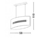 Podélná - NV 7310602 Závěsné svítidlo THELTA chromovaný hliník bílé sklo a křišťál E27 3x12W IP20 bez žárovky - NOVA LUCE - foto 3