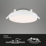 Kruhová - BRI 7062416 LED vestavné svítidlo, pr. 10 cm, 6 W, 700 lm, bílé (starý kód: BRI 7062-416) - BRILONER - foto 3