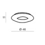 Dekorativní - AZZ AZ2668 LED Stropní přisazené svítidlo Azzardo Donut Top 46 CCT AZ2668 64W 5440lm 2700-6000K IP20 46cm stmívatelné s dálkovým ovládáním - AZZARDO - foto 3