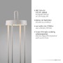 Dekorační - LD 19301-16 ANSELM LED stolní lampa na baterie bílá 50cm dotykový stmívač IP44 zahradní svítidlo 2700K - JUST LIGHT - foto 3