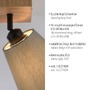 Bodová - LD 11581-79 GREEN MICH LED nástěnné svítidlo přírodní dřevo 1 ramenné látkové stínidlo nastavitelné a otočné - LEUCHTEN DIREKT / JUST LIGHT - foto 3