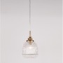 Dekorativní - NV 9738210 Závěsné svítidlo MOND saténový zlatý kov čiré sklo E14 1x5W 230V IP20 bez žárovky - NOVA LUCE - foto 3