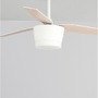 Ventilátory - NV 5260261 Stropní ventilátor se světlem MONSOON tělo z oceli matná bílá a sklo 3ABS dřevěné listy LED 18W 3000K - NOVA LUCE - foto 3