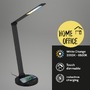 Stolní lampy pracovní - BRILO 7543015 Cuma LED lampa na psací stůl, bezdrátové nabíjení telefonu, stmívatelná, černá - BRILO - foto 3