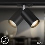 Lištové Briloner 230V - BRILO 8005015 LED spot GU10 lištový systém 230V – vysokonapěťový, 13,8cm, otočný/nastavitelný, černý - BRILO - foto 3