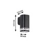 Nástěnná - P 94718 Venkovní nástěnné svítidlo Colum IP44 80x112mm max. 20W 230V antracit hliník - PAULMANN - foto 3