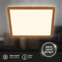 Hranatá - BRILO 7452314 Tava Wood LED stropní svítidlo, přímé a nepřímé osvětlení, ploché, imitace dřeva, 29x29 cm - BRILO - foto 3