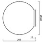 Kruhová - OS STY45001 STYX 3 stropní/nástěnné skleněné svítidlo chrom / bílá IP65 25W E27 - OSMONT - foto 3