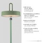 Na stůl - LD 19310-43 AMAG LED stolní lampa zelená na baterie dotykový stmívač ochrana proti stříkající vodě USB 2700K - JUST LIGHT - foto 3