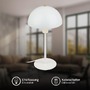 Stolní lampy dekorační - BRILO 7671016 Pura stolní lampička - s vypínačem, E14 patice, bílá - BRILO - foto 3