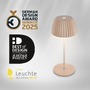 Stolní lampy dekorační - BRILO 7552011 Nabíjecí stolní lampa Riffle Mini - 20 cm, 1,5W, 150lm, bezdrátová, LED, stmívatelné, dotykový vypínač, béžová - BRILO - foto 3