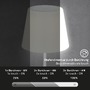 Na stůl - BRILO 7032-416 LED venkovní stolní lampa s dotykovým vypínačem, pr.30 cm, LED modul, 3 W, 340 Lm, bílé - BRILO - foto 3
