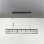 Podélná - NV 9006057 Závěsné svítidlo BAROK závěsné svítidlo matná černá a čiré sklo 7xG9 - NOVA LUCE - foto 3