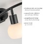 Bodová - LD 12154-18 LOKI LED stropní svítidlo černé 4 ramenné nastavitelné opálové skleněné spoty 3000K - JUST LIGHT - foto 3