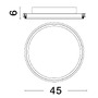 Kruhová - NV 9212913 Stropní svítidlo WILLOW bílá ocel a akryl D45x6mm LED 40W - NOVA LUCE - foto 3