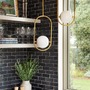 Dekorativní - HVLG 273-42-CE Závěsné svítidlo EVERLEY mosaz/sklo mosaz/opál E27 1x40W - HUDSON VALLEY (Corbettt) - foto 3