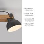 Bodová - LD 15744-18 CUP 2.0 stropní svítidlo 2 ramenné dřevo z akácie nastavitelná výška industriální - JUST LIGHT - foto 3