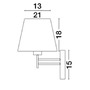 Dekorativní - NV 8126161 Nástěnné svítidlo LOGAN bílý hliník bílé stínidlo E27 1x12W vypínač na těle - NOVA LUCE - foto 3