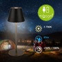 Stolní lampy dekorační - BRILO 7653015 BRILONER Kiki Nano stolní lampička - 1,5W, 130lm, nabíjecí, LED, stmívatelné, teplá bílá, černá 7653015 - foto 3