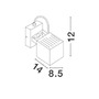Reflektory - NV 752470 Venkovní reflektor FOCUS tmavě šedý hliník a sklo Osram LED 6W 3000K 220-240V 44st. IP54 - NOVA LUCE - foto 3