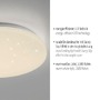 Kruhová - LD 14285-16 LED stropní svítidlo bílé hvězdné nebe kruhové průměr 26cm do ložnice 4000K - JUST LIGHT - foto 3