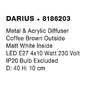 Downlight - NV 8186203 Stropní svítidlo DARIUS stropní svítidlo kov a akrylový difuzor hnědá zvenku a matná bílá uvnitř E27 4x12W - NOVA LUCE - foto 3