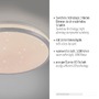Kruhová - LD 14293-21 KYLE LED stropní svítidlo průměr 28cm stříbrné hvězdné nebe krokově stmívatelné 3000K - JUST LIGHT - foto 3