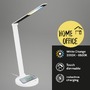 Stolní lampy pracovní - BRILO 7543016 Cuma LED lampa na psací stůl, bezdrátové nabíjení telefonu, stmívatelná, bílá - BRILO - foto 3