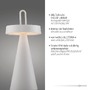 Na stůl - LD 19302-16 ALWA LED stolní lampa na baterie bílá stmívatelné dotykem IP44 vnitřní i venkovní svítidlo 2700K - JUST LIGHT - foto 3