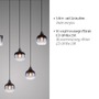 Vícečetná - LD 15425-18 ZEA LED závěsné svítidlo černé 6-ramenné kouřové sklo moderní do interiéru - LEUCHTEN DIREKT / JUST LIGHT - foto 3