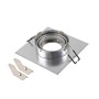 Hranatá - LA 1007636 NEW TRIA® 75 XL kroužek pro vestavbu do stropu, D: 11 Š: 11 H: 2,6 cm, IP 20, hliník - BIG WHITE (SLV) - foto 3