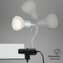 Stolní lampy s klipem - BRI 2989-016P Flexibilní svítidlo se svorkou 34 cm 1xGU10 3W 250lm titan-bílé - BRILONER - foto 3