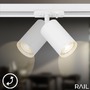 Lištové Briloner 230V - BRILO 8005016 LED spot GU10 lištový systém 230V – vysokonapěťový, 13,8cm, otočný/nastavitelný, bílý - BRILO - foto 3