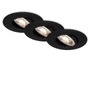 Kruhová - BRI 7146-035 3ks sada ultraploché LED vestavné svítidlo, pr. 9 cm, 5 W, černá - BRILONER - foto 3