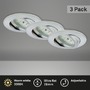 Kruhová - BRI 7209-039 3ks sada LED vestavné svítidlo, pr. 8,2 cm, 5 W, hliník - BRILONER - foto 3