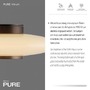 Kruhová - PN 6082-34 LED nástěnné a stropní svítidlo PURE Vitrum 2700K hnědá / opál - PAUL NEUHAUS - foto 3