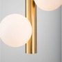 Dekorativní - NV 9724581 Závěsné svítidlo JAKLIN opálové sklo antický mosazný kov zlatý kabel G9 3x5W 230V IP20 bez žárovky - NOVA LUCE - foto 3