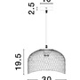 Polokoule - NV 9555802 Závěsné svítidlo LYRON matný bílý kov přírodní dřevo E27 1x12W 230V IP20 bez žárovky - NOVA LUCE - foto 3