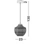 Koule - NV 9103531 Závěsné svítidlo CLARO kouřové sklo černý kov E27 1x12W 230V IP20 bez žárovky - NOVA LUCE - foto 3