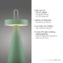 Na stůl - LD 19302-43 ALWA LED stolní lampa na baterie zelená stmívatelné dotykem IP44 vnitřní i venkovní svítidlo 2700K - JUST LIGHT - foto 3