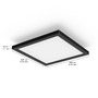 Hranatá - PH 8720169329058 Hue Aurelle přisazený LED panel SQ S (čtverec) 30x30cm, černá, 2200-6500K - PHILIPS - foto 3