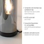 Stolní lampy dekorační - LD 14006-25 Stolní lampa BOTTLE, kouřová barva, tvar láhve, kouřové sklo, šňůrový vypínač - JUST LIGHT - foto 3