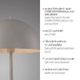 Stojací lampy - LD 11727-39 Kolekce Schöner Wohnen stojací svítidlo ALI, písková barva, nožní vypínač - JUST LIGHT - foto 3