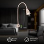 Bodová - BRI 2080011 Tuso Bett lampa na čtení - 4,7W, 400lm, LED, vypínač, nastavitelná, béžová - BRILONER - foto 3