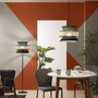 Dekorativní - FAN I-GAZEBO-S40-VN Závěsné svítidlo Gazebo (40 x 200 cm) zelené a černé provedení s přírodním ratanem, patice E27, délka kabelu 210 cm - FANEUROPE - foto 3